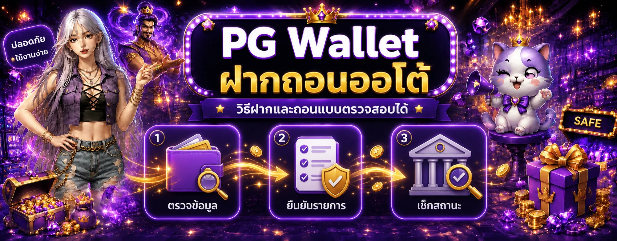 PG Wallet ฝากถอนออโต้ | วิธีฝากและถอนเงิน
